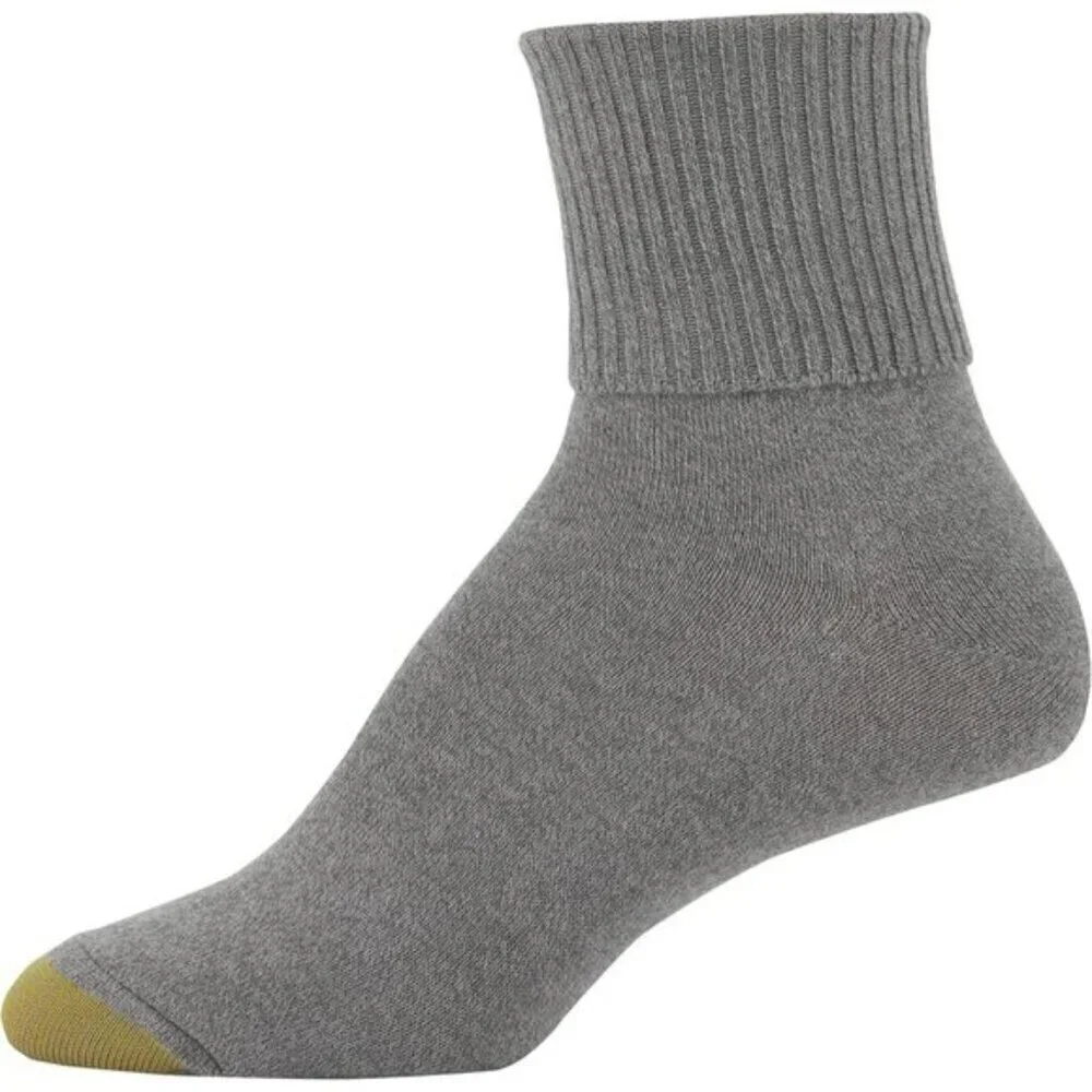 GOLDTOE Women’s Classic Turn Cuff Socks – Soft, Durable, 6-Pack